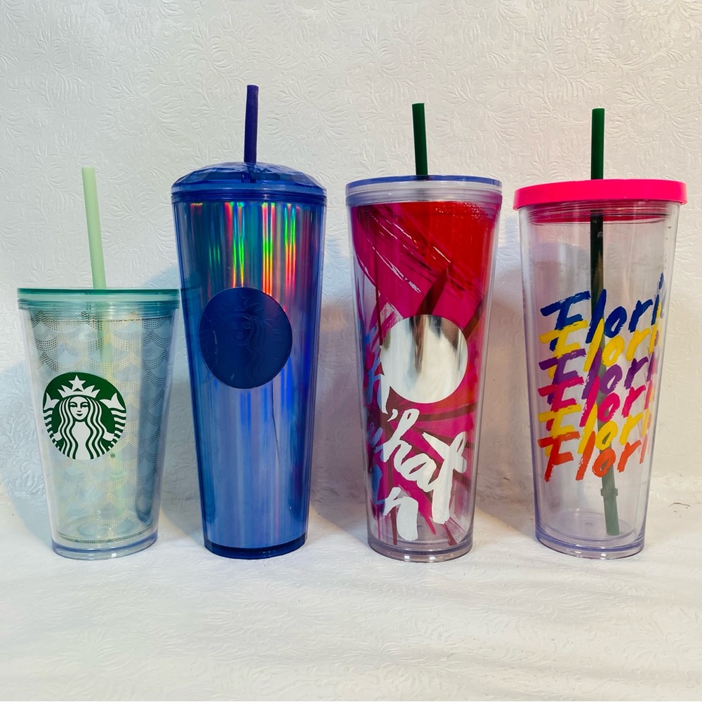 Lot 4 Starbucks cold cup Tumblers